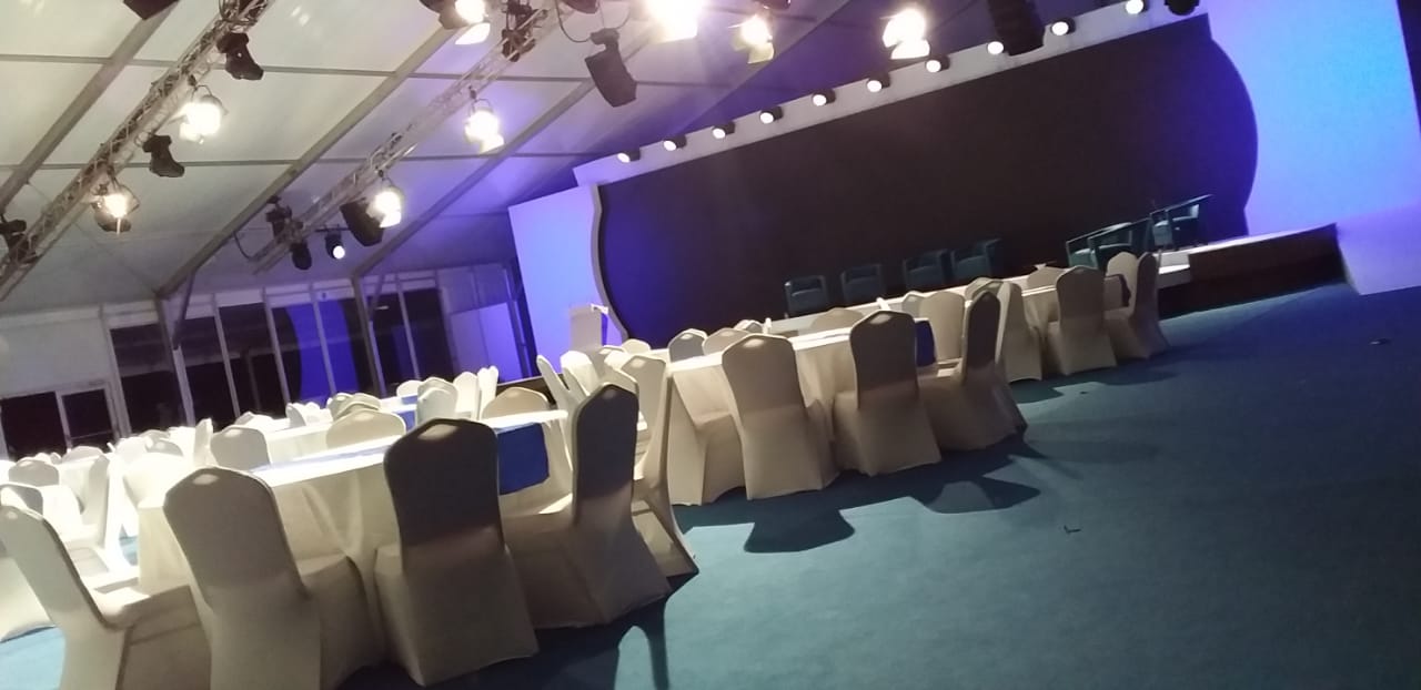 Banquet chairs setup
